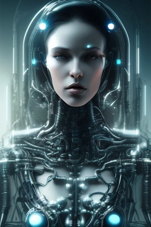 cyberpunk, chrome body, women, portrai, open mouth, perfect skin, tron, cyborg , perfekt, real, dream, hr giger