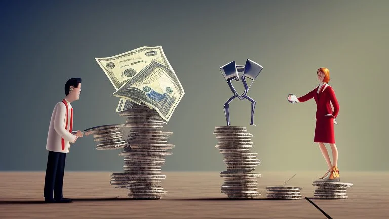 The image accompanying the article symbolically depicts the process of debt management and improving one's personal financial situation. The image portrays an ordinary individual holding the burden of debt and financial challenges in their hands. Meanwhile, another person, representing a financial consultant or advisor, is shown providing advice and guidance to the first person on how to effectively manage their debt and develop strategies to improve their financial situation. This image is ill