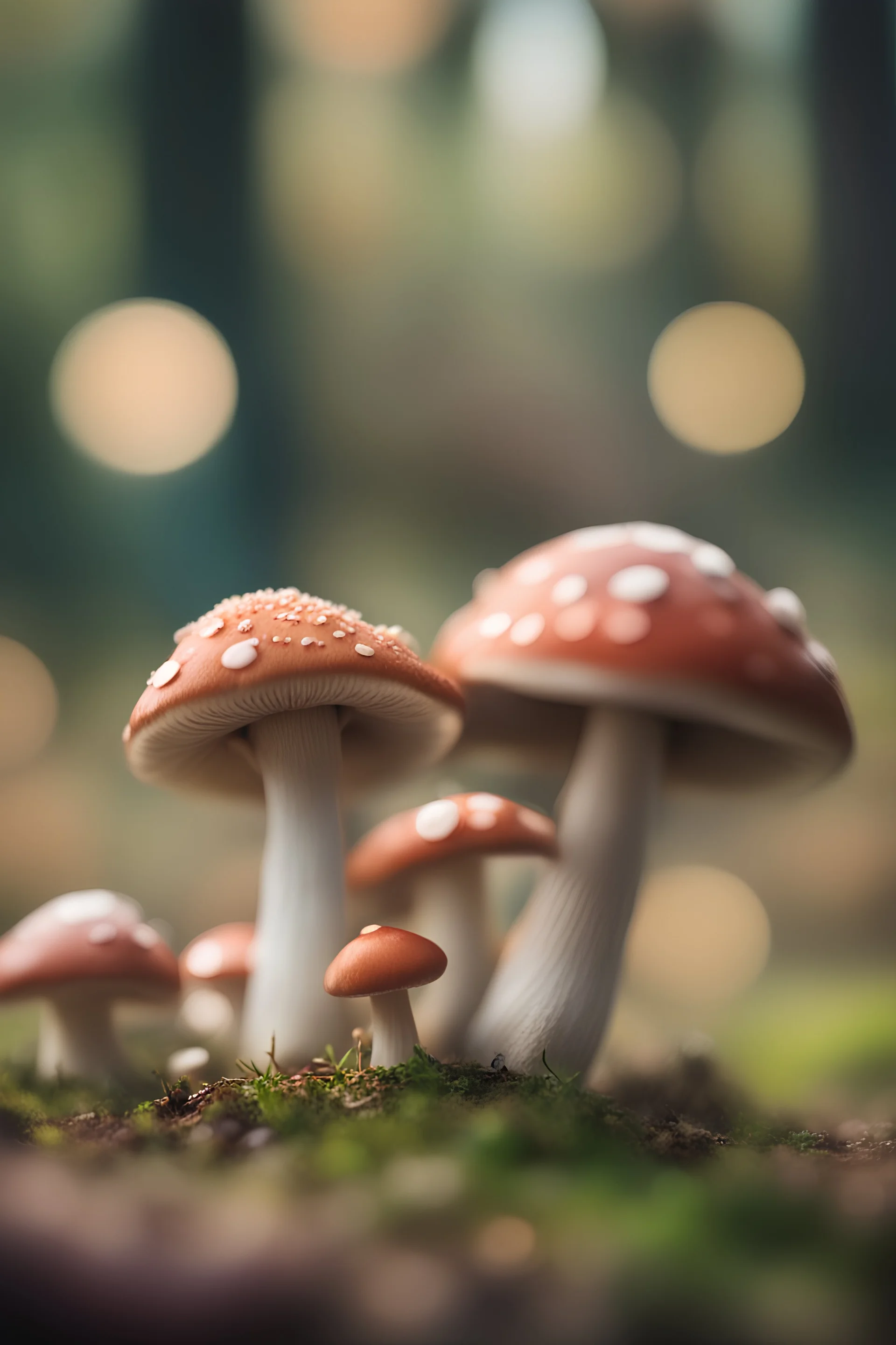 mushroom olympics ,bokeh like f/0.8, tilt-shift lens 8k