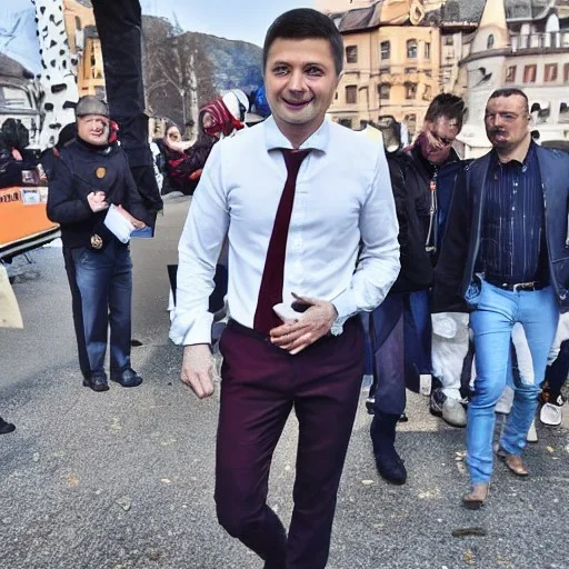 Volodymyr Zelensky wearing hot pants