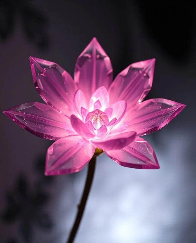 A flower made from crystal that emits a mysterious light. It has been forged using an ancient secret design that has been carefully guarded by the Giants for generations.