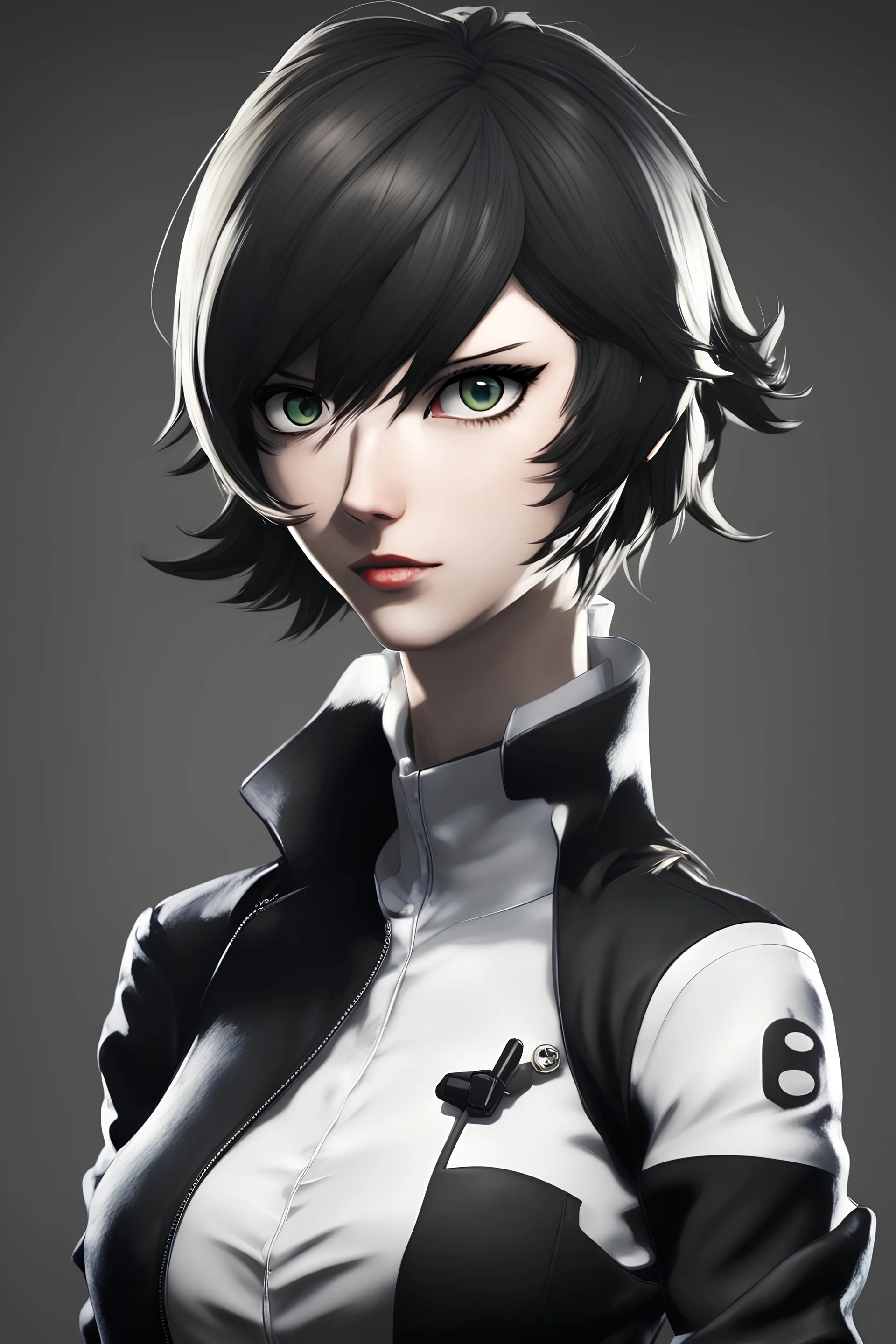 personaggio femminile in stile videogioco Persona 5