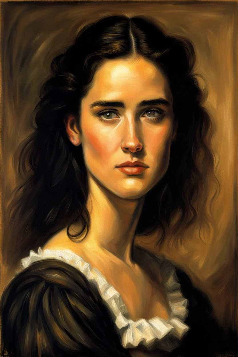 young Jennifer Connelly painted by Rembrandt