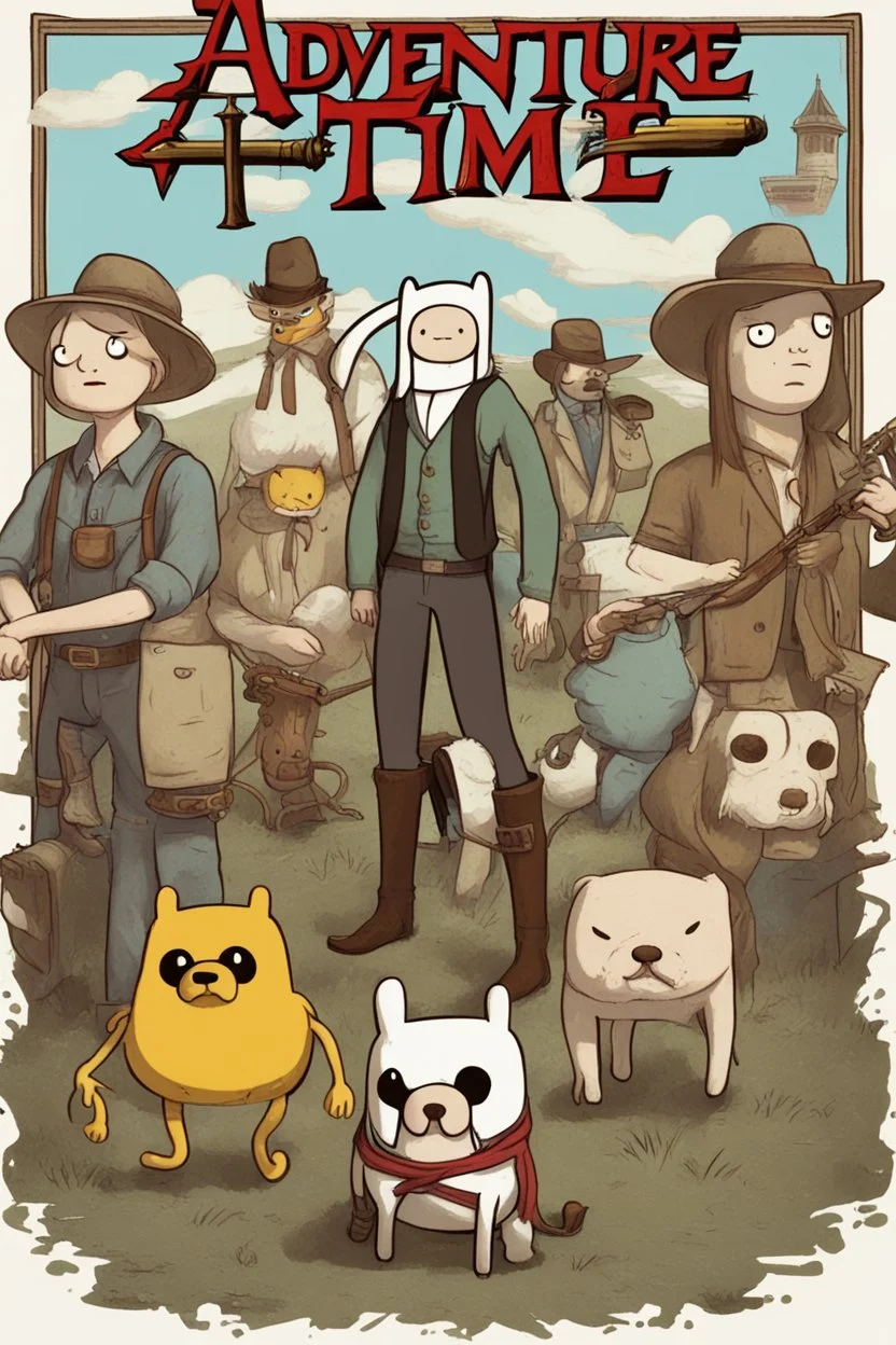 Adventure time but it’s Hyper Realistic and in the style of RDR2