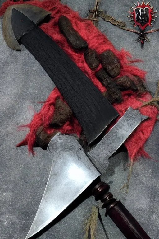 berserker meaty black hair longsword