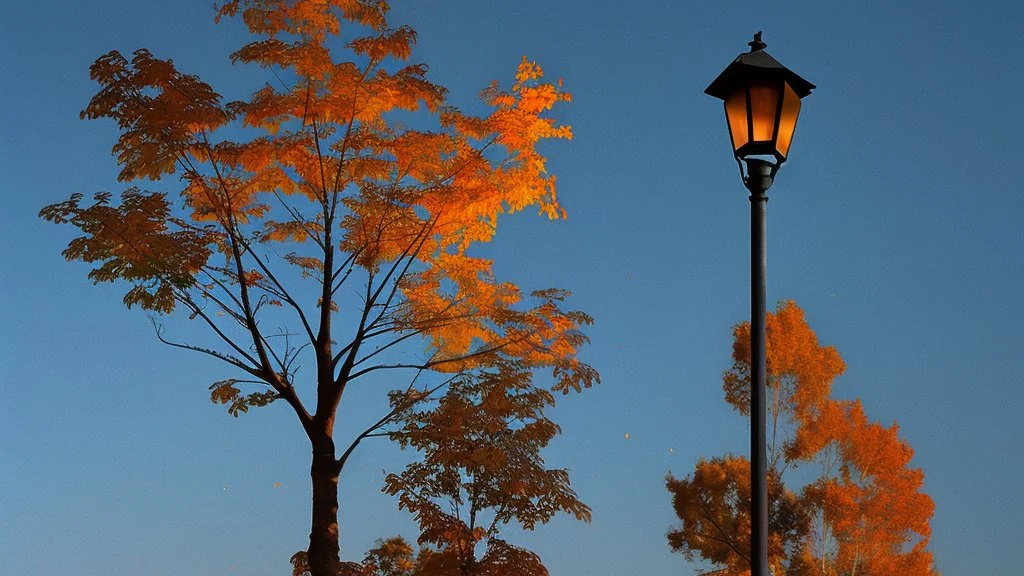 fall tree wonder Street light by Andrea del sarto