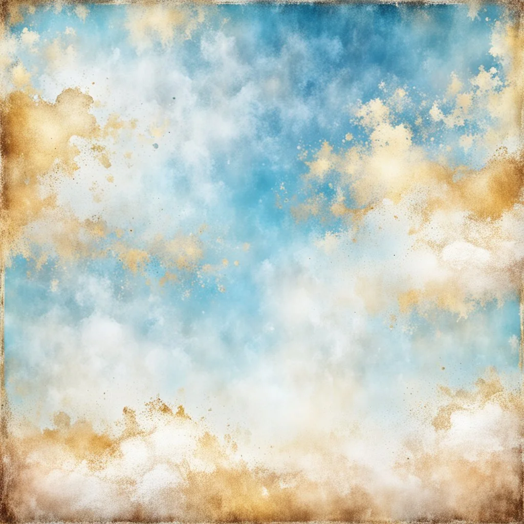 Hyper Realistic Sky-Blue, White & Golden Grungy-Rustic-Background