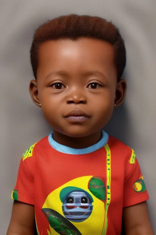 african baby in space, ghana colours, high detail