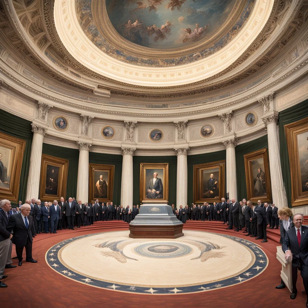 The United States Congress opens an art gallery in the rotunda of the United States Capitol building.