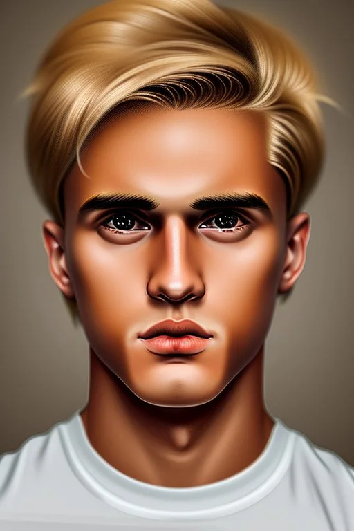 Extremely rich young blonde guy portrait