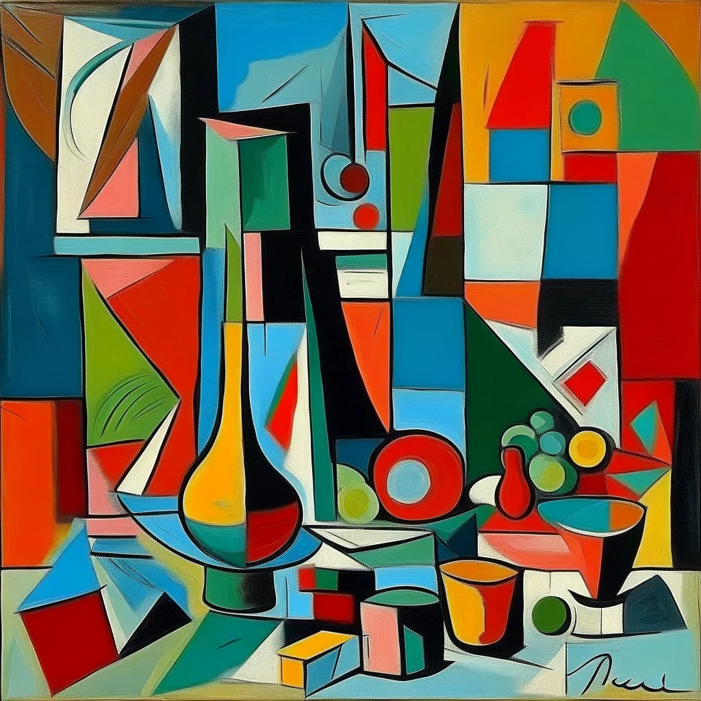 picasso cubism still life blocks