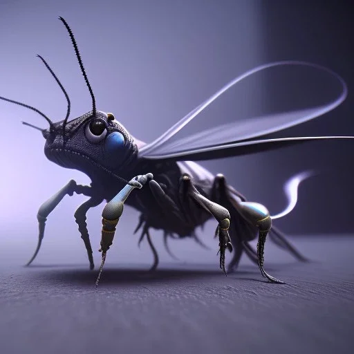 Fluid ink insect creature, unreal engine 5, 8k resolution, photorealistic, ultra detailed