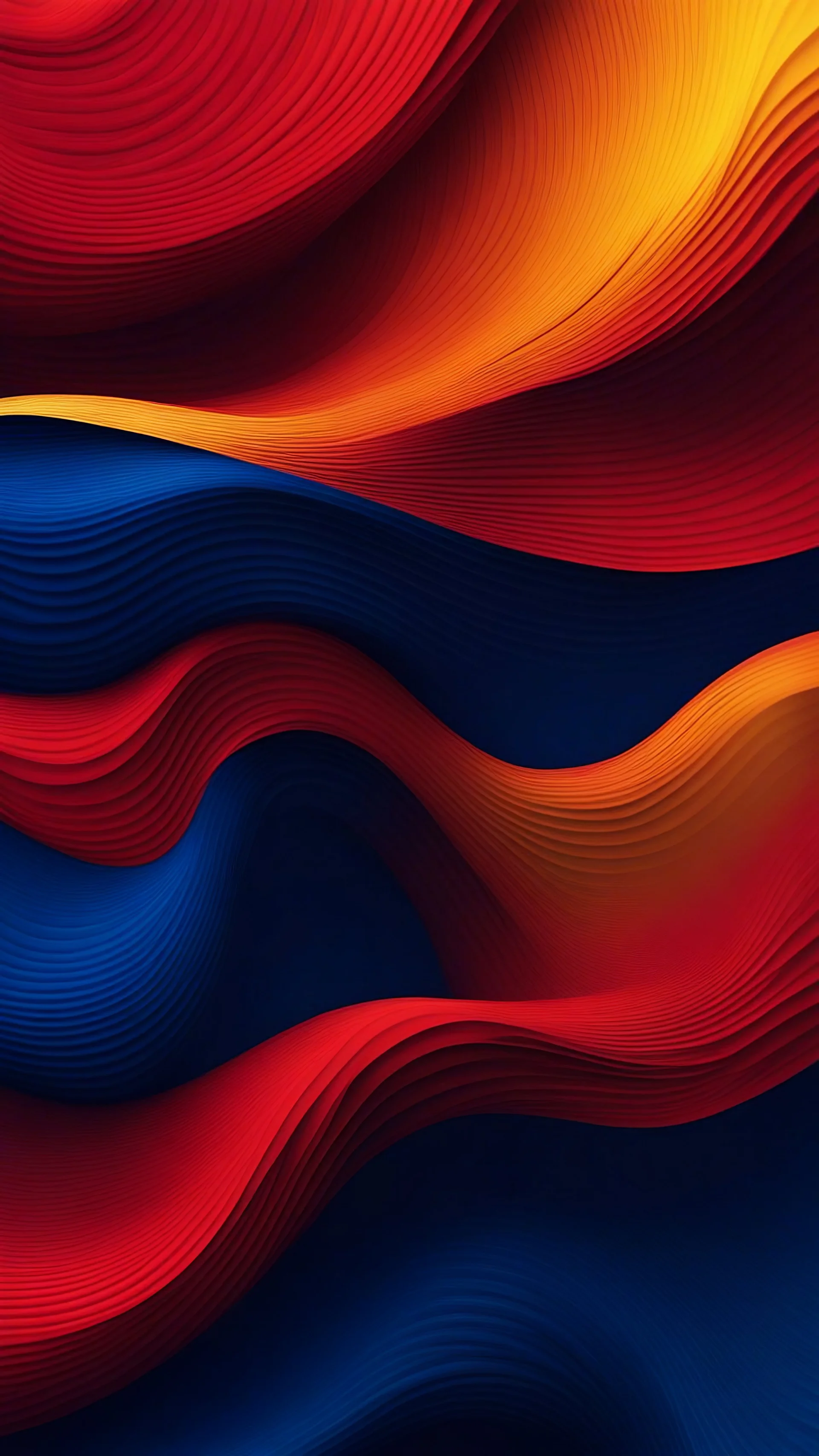 Abstract background yellow blue red color flow grainy wave dark noise texture cover header wallpaper design