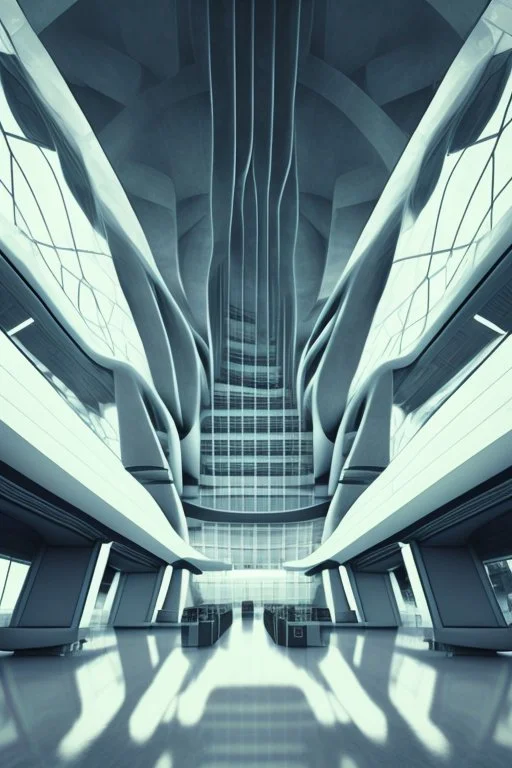 Ultra modern futuristic architectural design of Airports