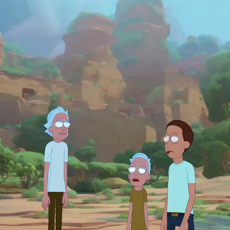 Rick and Morty smoke a joint in Israel