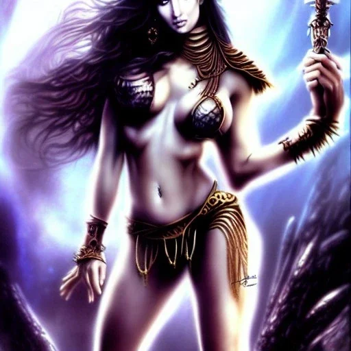 Epic full body picture portrait of busty atletic young beautiful Dejah Thoris Luis Royo styles