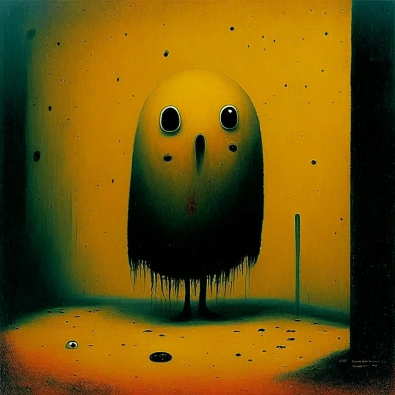 Style by Pawel Kuczynski and Squeak Carnwath and Zdzislaw Beksinski, dramatic '70s nightmare ultra sinister underground cartoon, shy anthropomorphic weirdling peanuts,