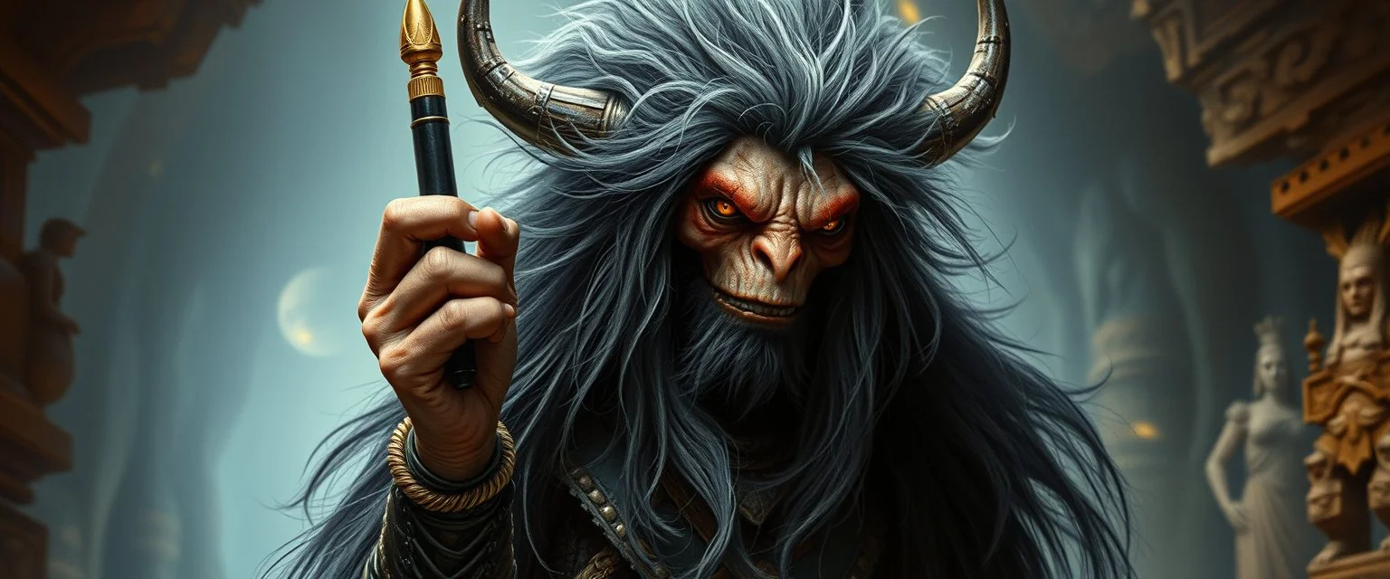 pen og stilig, en god og snill og flink og veldig søt og hårete som en hippie , psionisk humanoid skapning fra universet, de regjerer ofte i underjordiske byer i Utopia. ser på seg selv som overlegne og bruker andre som slaver , abyss city, motion blur, painted by Rembrandt