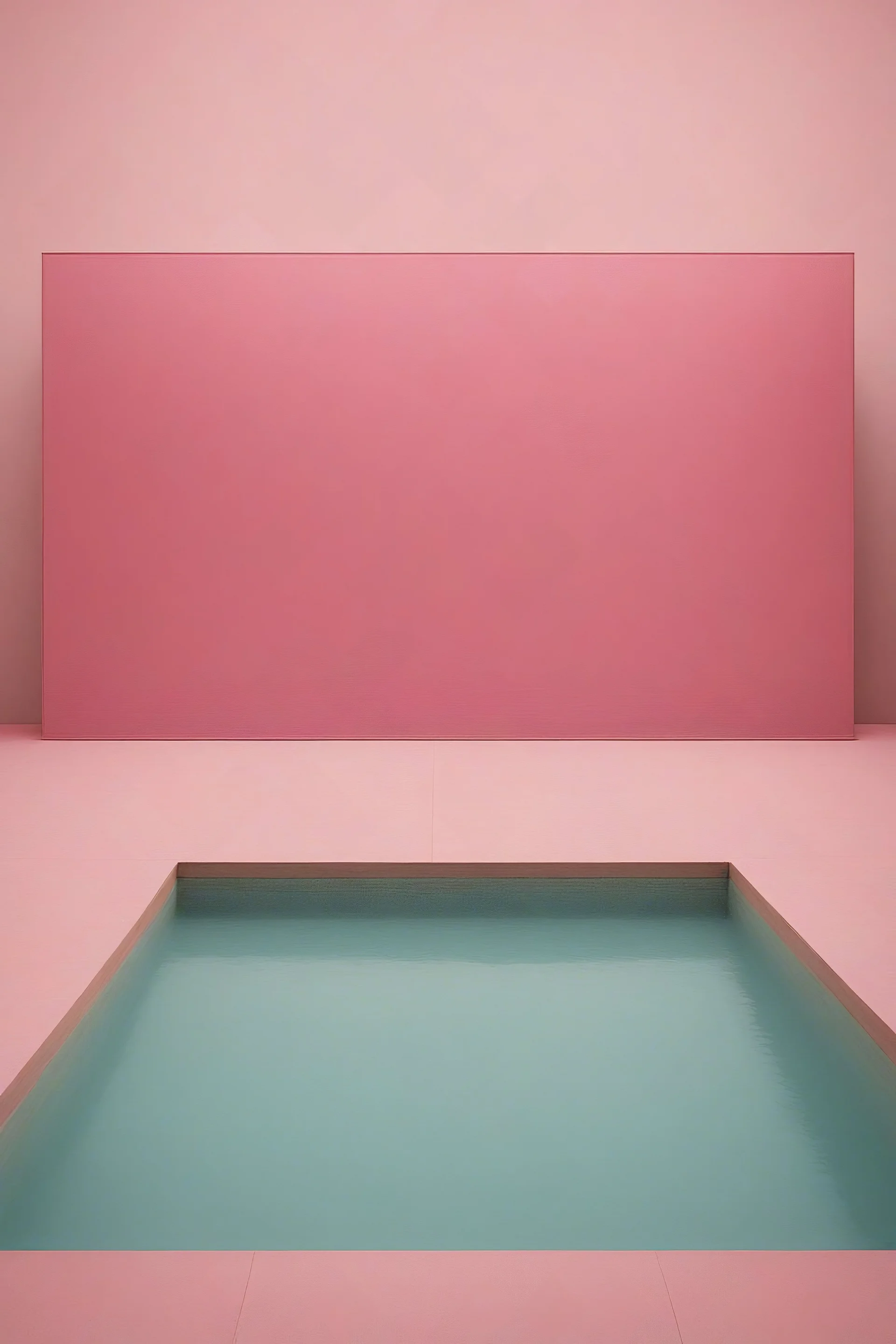 A swimming pool in the style of rothko, pink and gold