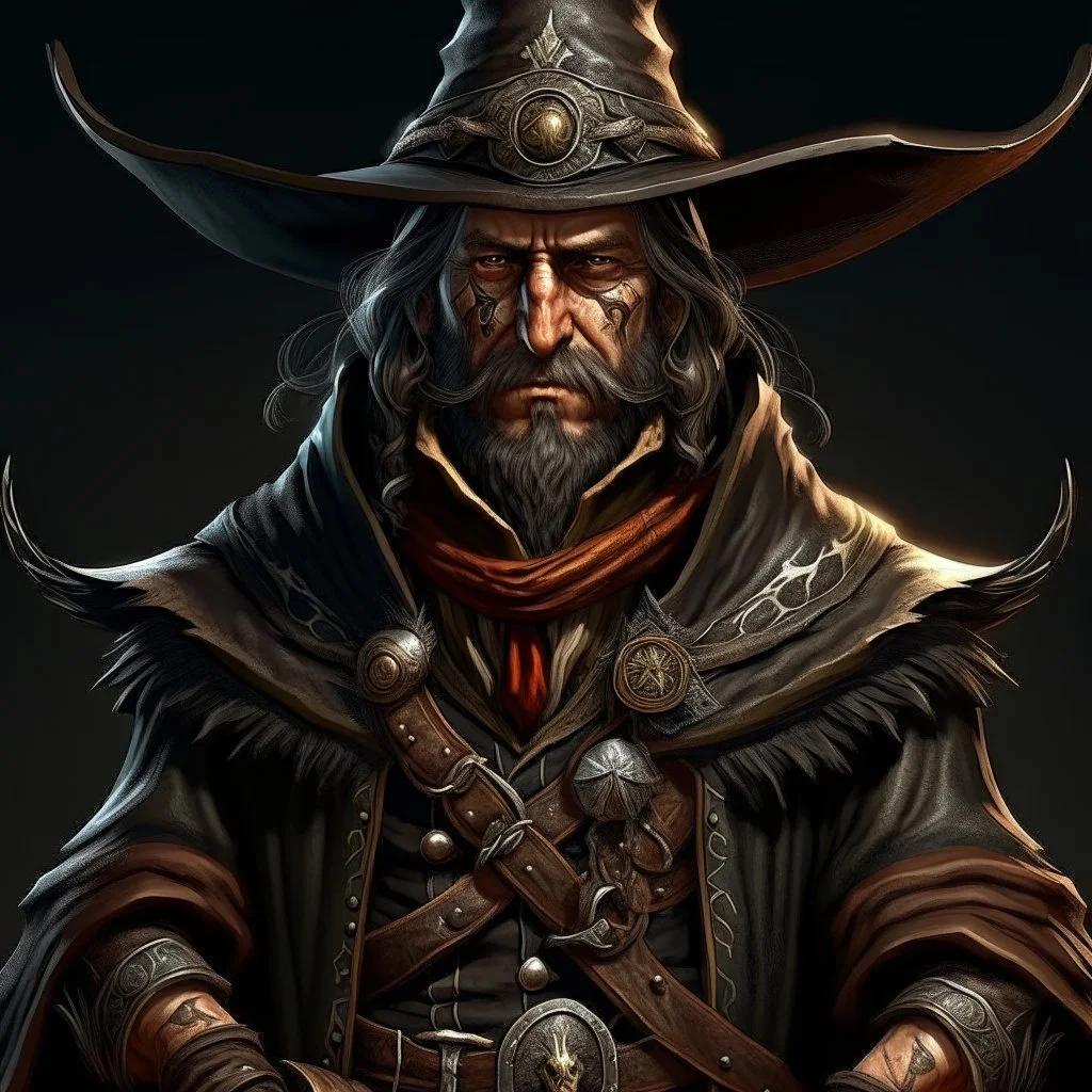 fantasy wild west bandit mage grimdark realistic