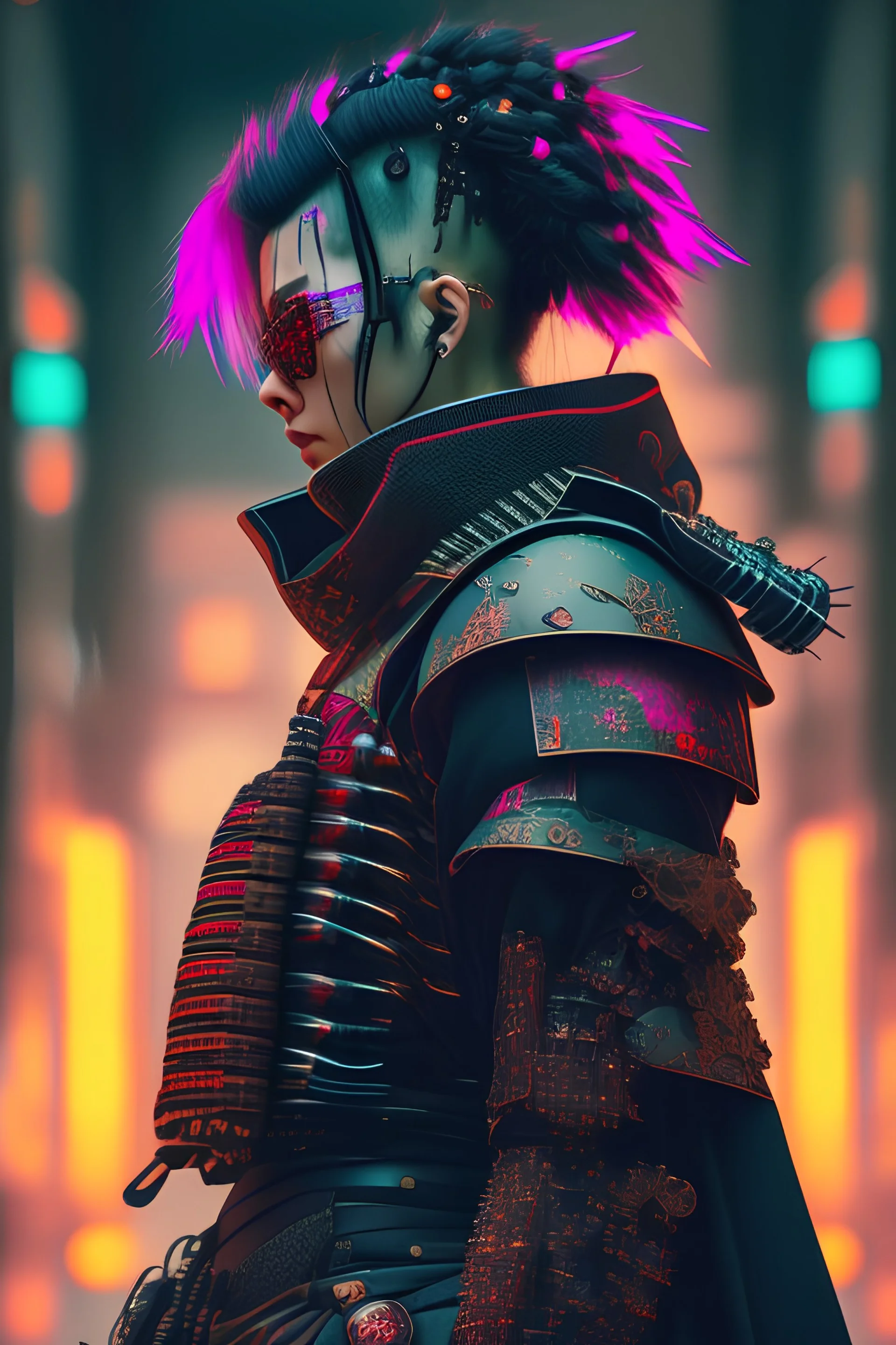 Cyberpunk samurai