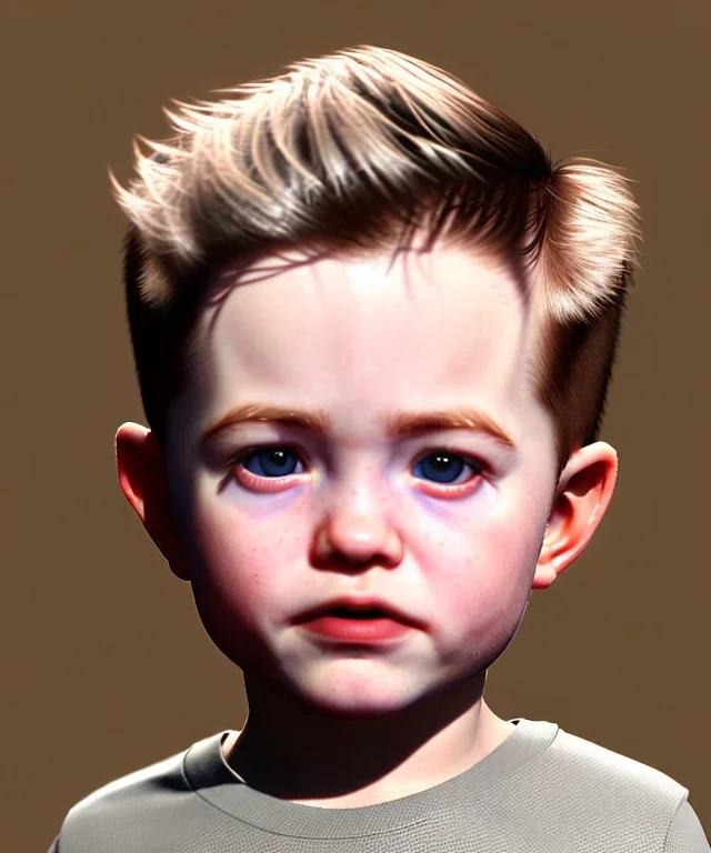 Robert pattinson toddler, full body, soft skin, dramatic lighting, hyper realistic