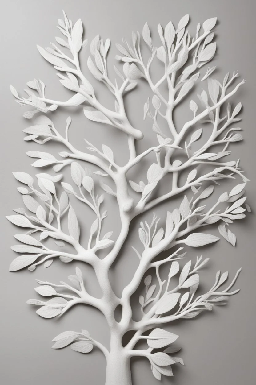 white branch art