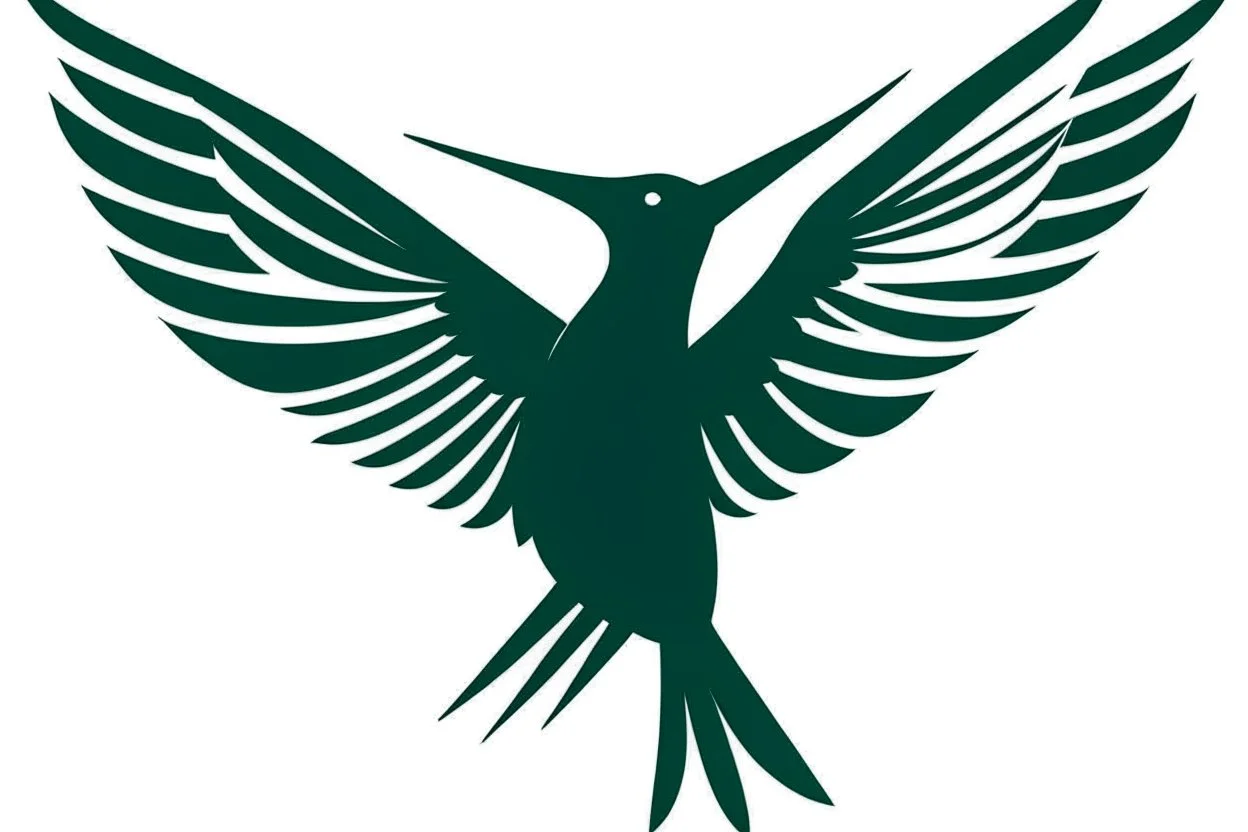 hummingbird clipart style simple stencil