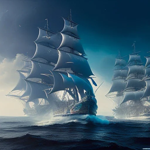 fullbody Drawing of 'The Galleon Ship',intricate detail,andrea bonelli,Kilian Eng,Ohrai,evan lee,Aleksandr Sidelnikov,three quarters frontal aerial view,toned colors,16k