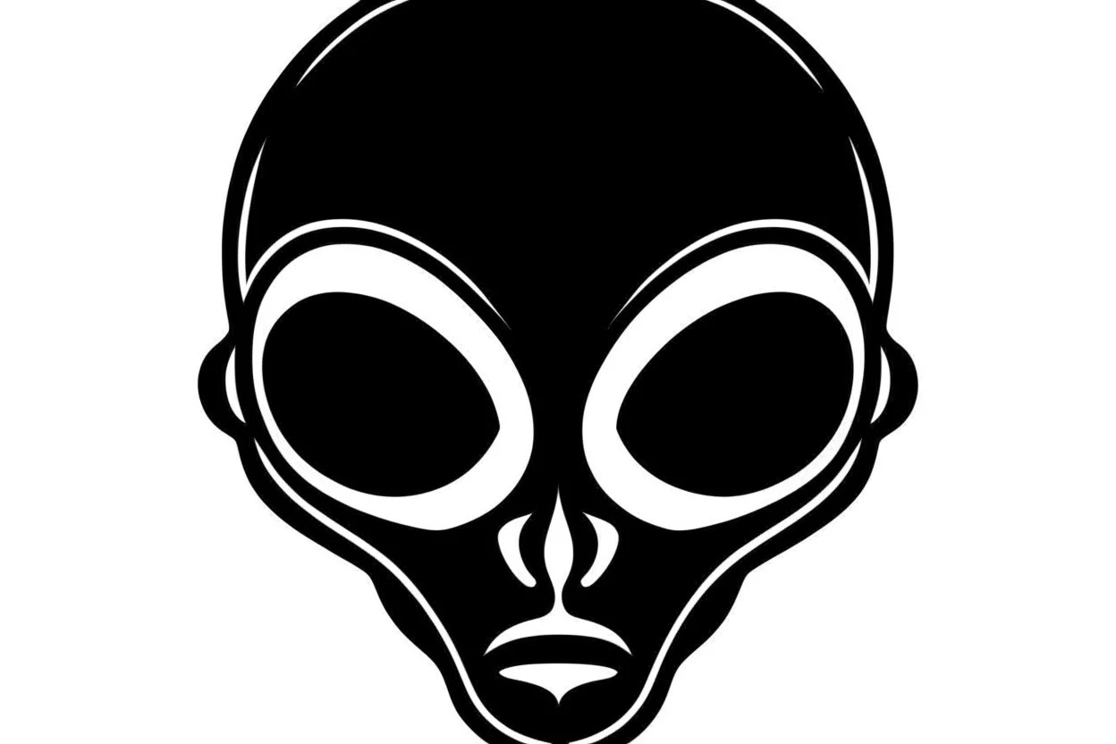 alien head clip art stencil