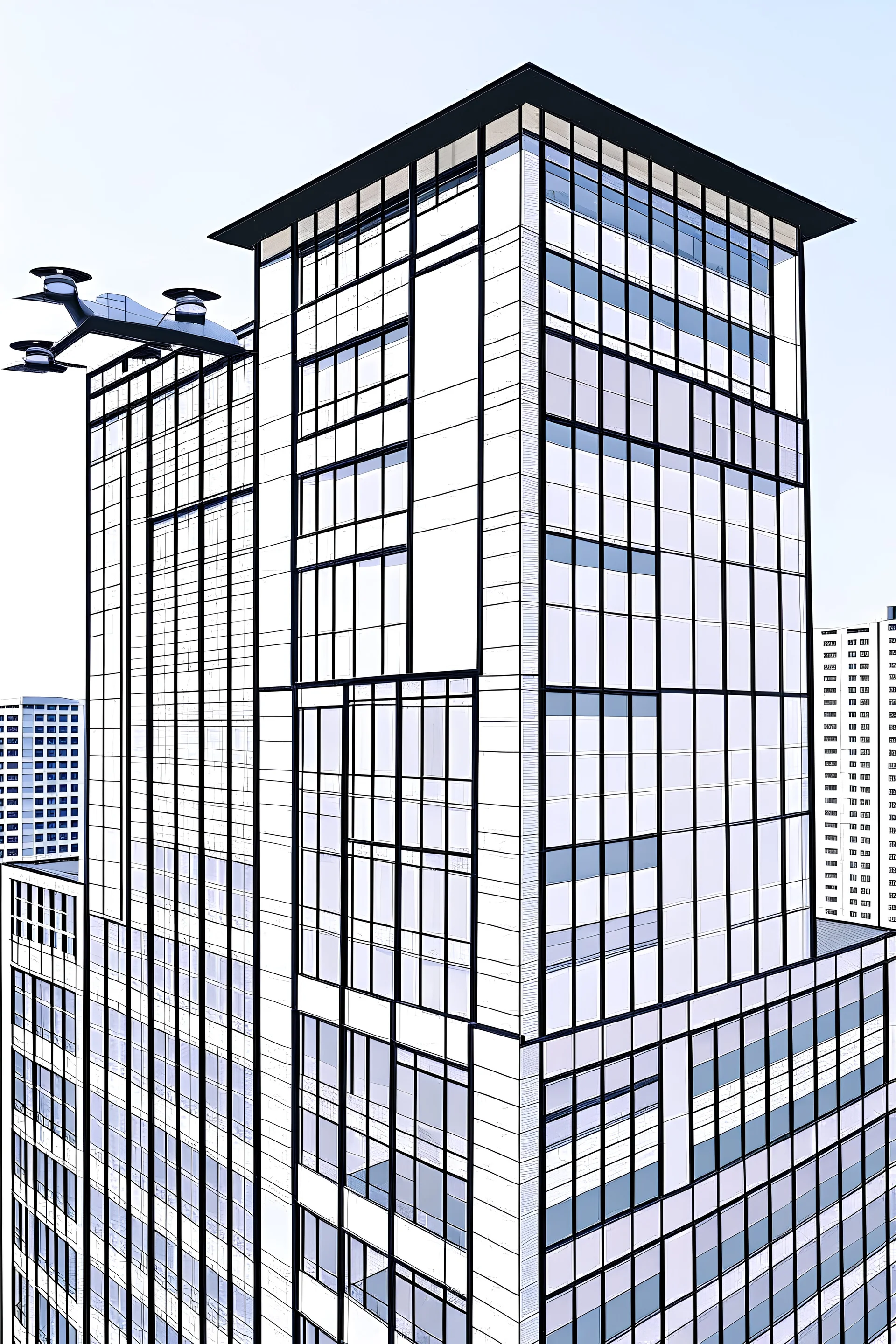 drone-based, building and window