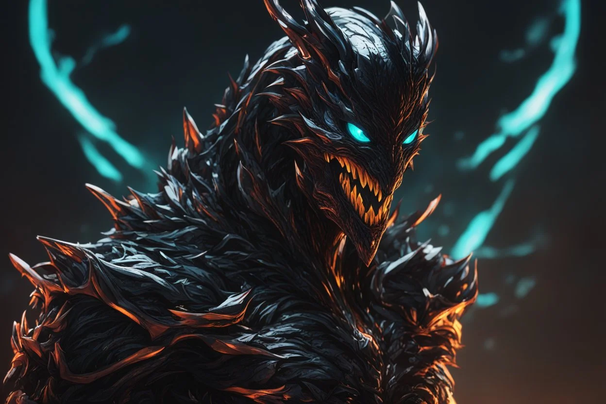 grendel in 8k solo leveling shadow artstyle, Crystal and Symbiote them, neon effect , dragon tattoos, close picture, full body, apocalypse, intricate details, highly detailed, high details, detailed portrait, masterpiece,ultra detailed, ultra quality