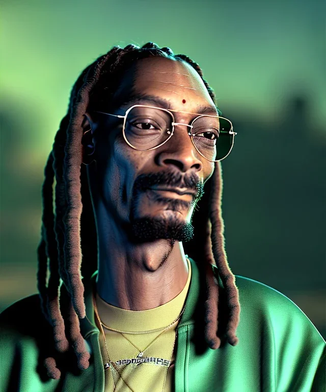 Snoop Dogg, smoke weed, weed background, hyper realistic