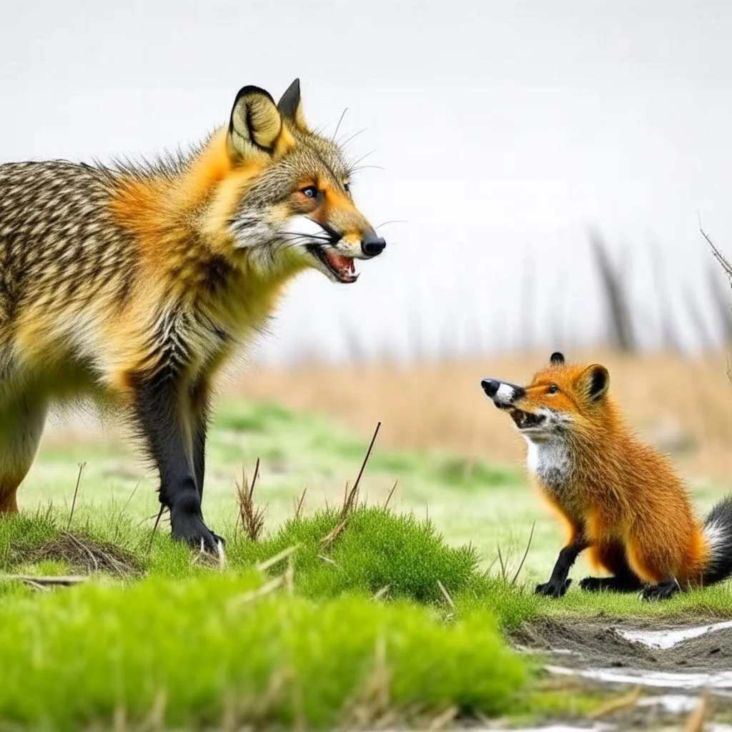 The gopher was scared of the calm fox