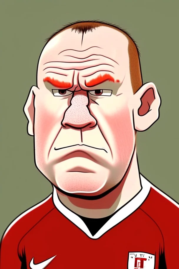 Wayne Rooney English football coach cartoon 2d