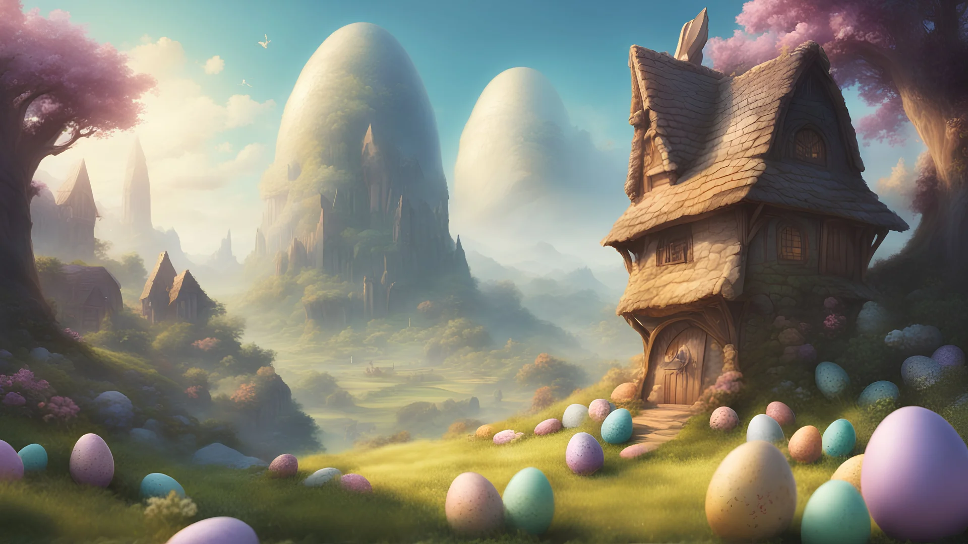 Describe an Easter-themed adventure in a fantasy world