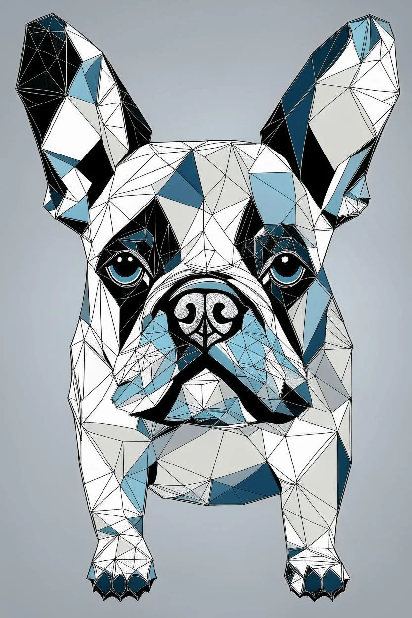 French bulldog geometric