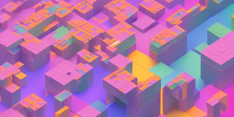 3D colorful geometric installation, simplistic, studio lighting, C4D, 16k, Behance, Artstation, symmetry, centered, top down camera, vibrant