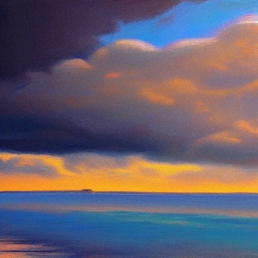 Marsh, Mike Viera, Landscape Painting, Ocean, Clouds