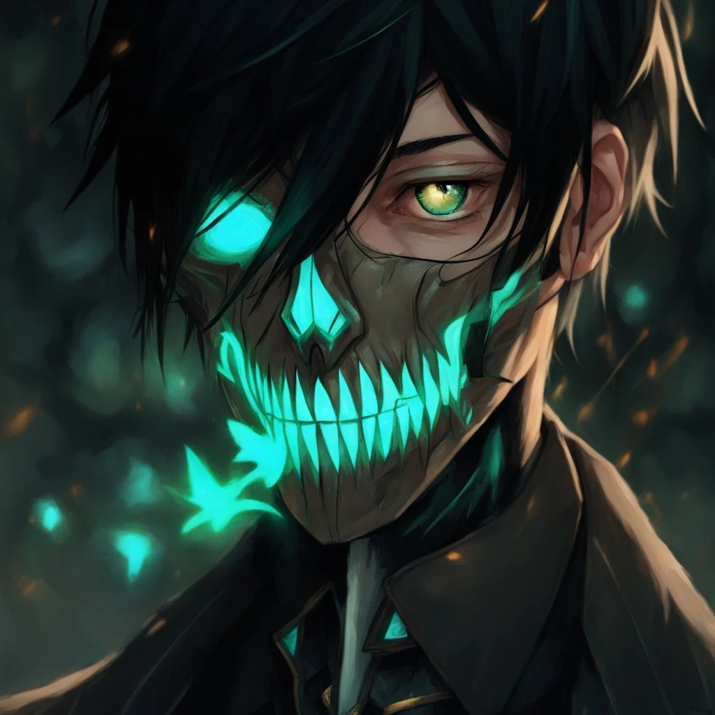 fantasy art, man, half-elf, young, noble, half mask, pale skin color
