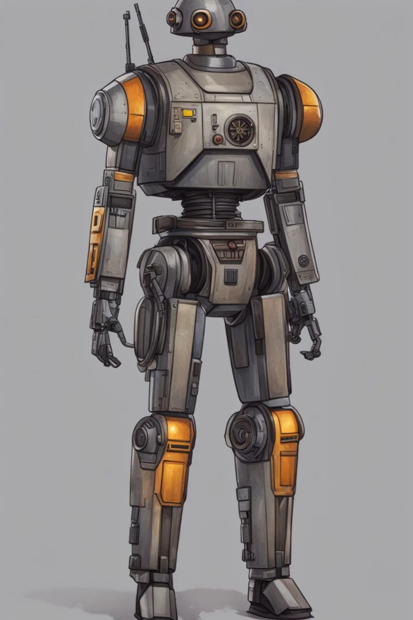 A Star Wars Combat Droid, Wearing Cowboy Clothes.