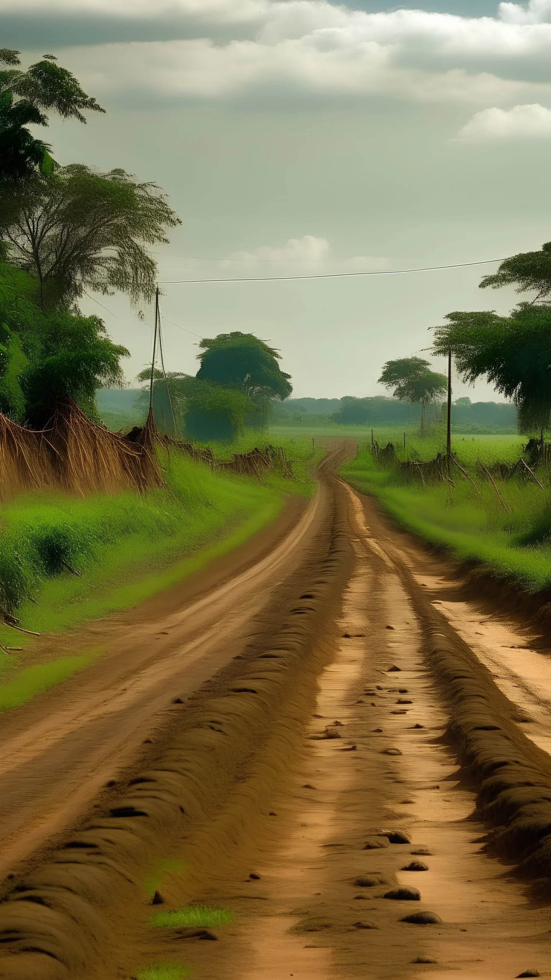 Via rural muy transitada