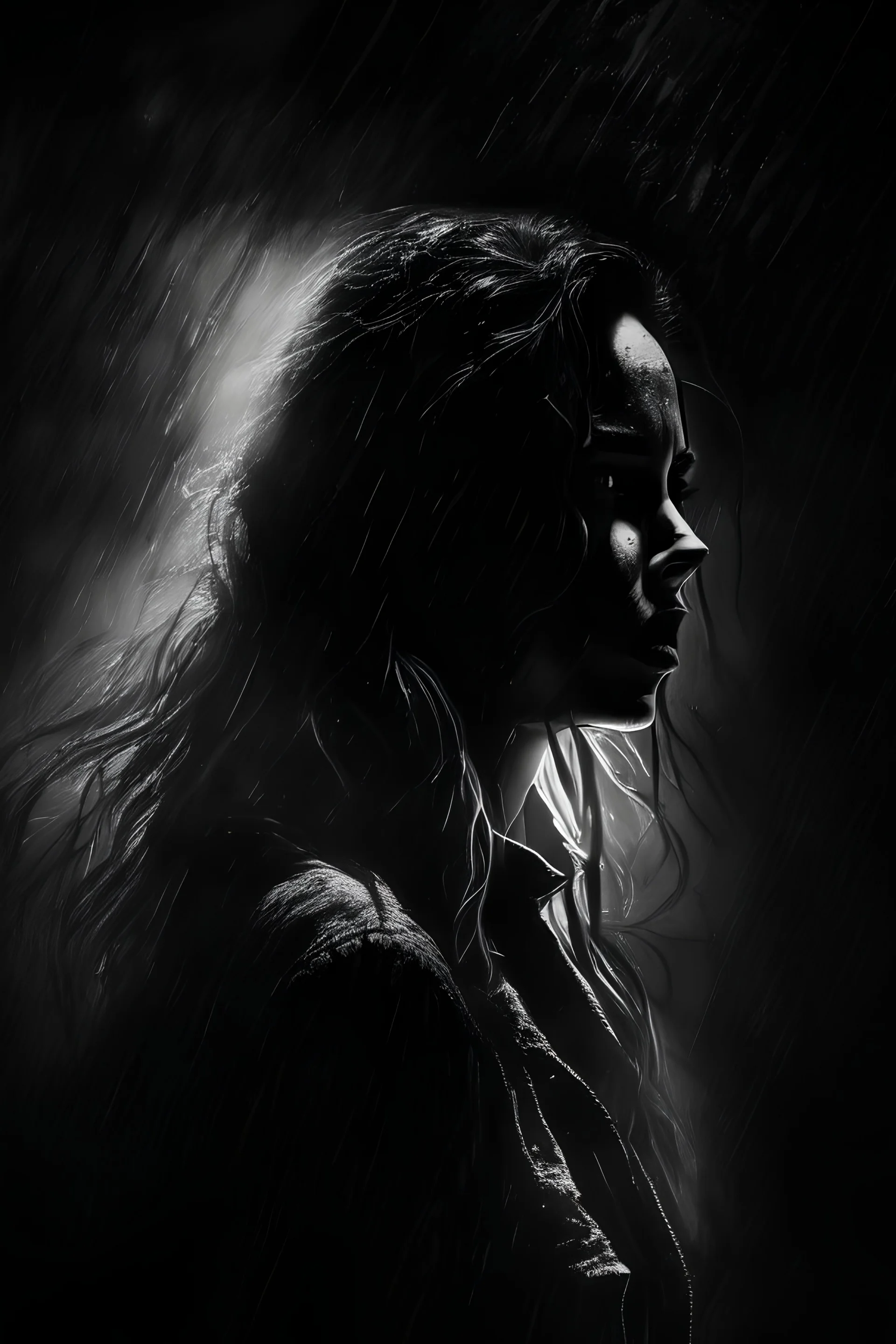 When darkness falls lonely woman wide en dept dramatic hd hightlights detailled