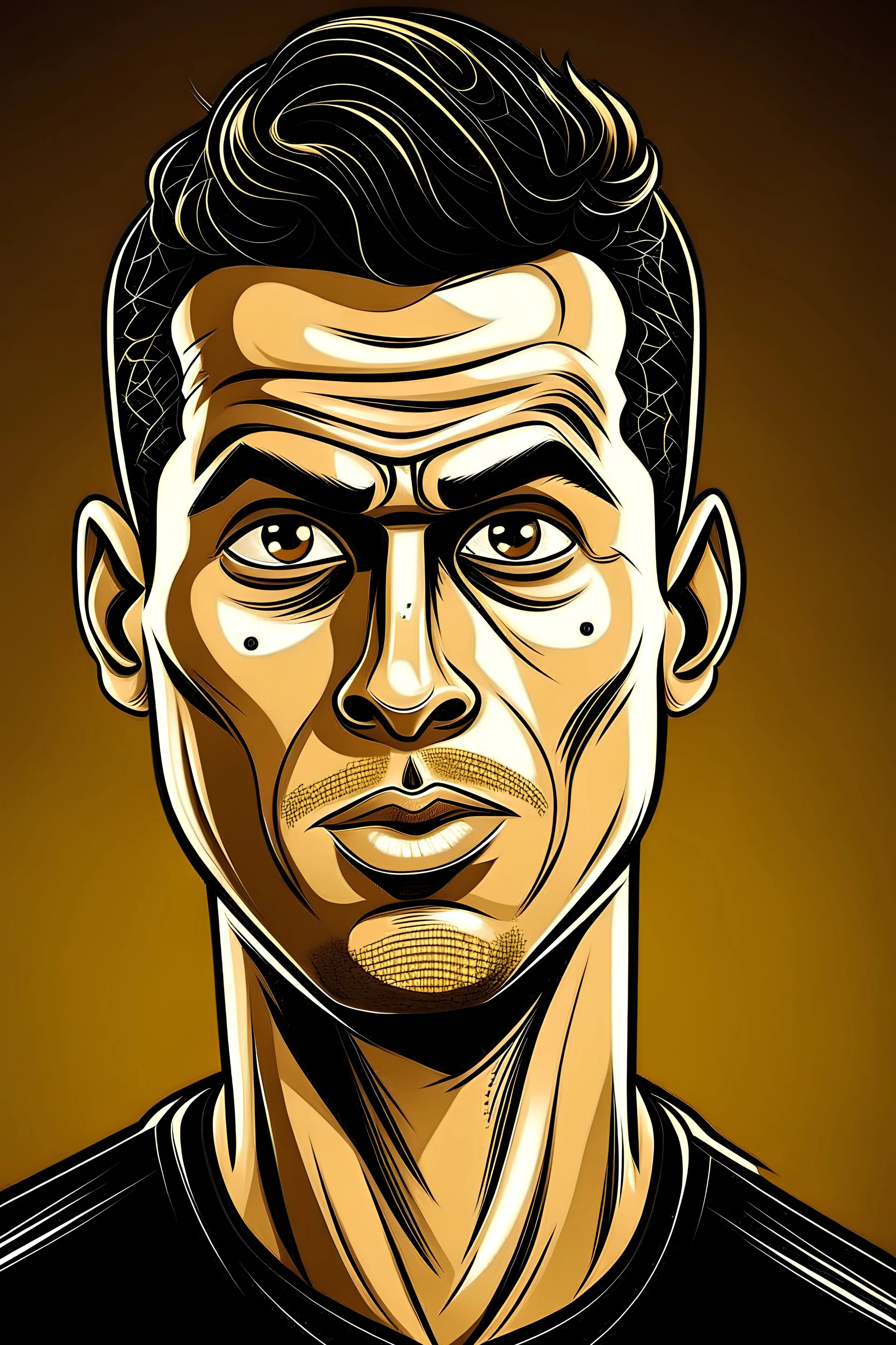 cartoon of ronaldo