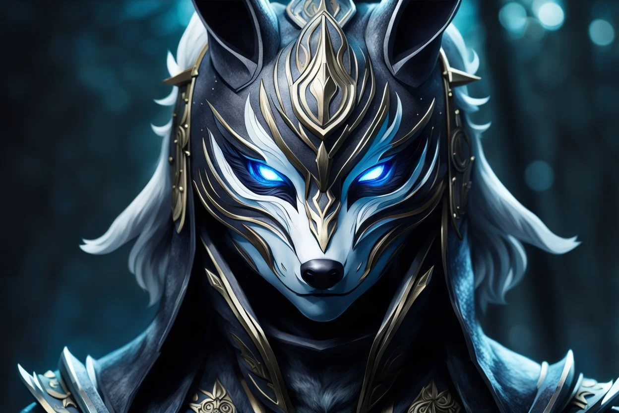 Beautiful kindred in 8k anime realistic drawing style, kindred mask, Shinobi custom, rain, apocalypse, intricate details, highly detailed, high details, detailed portrait, masterpiece,ultra detailed, ultra quality