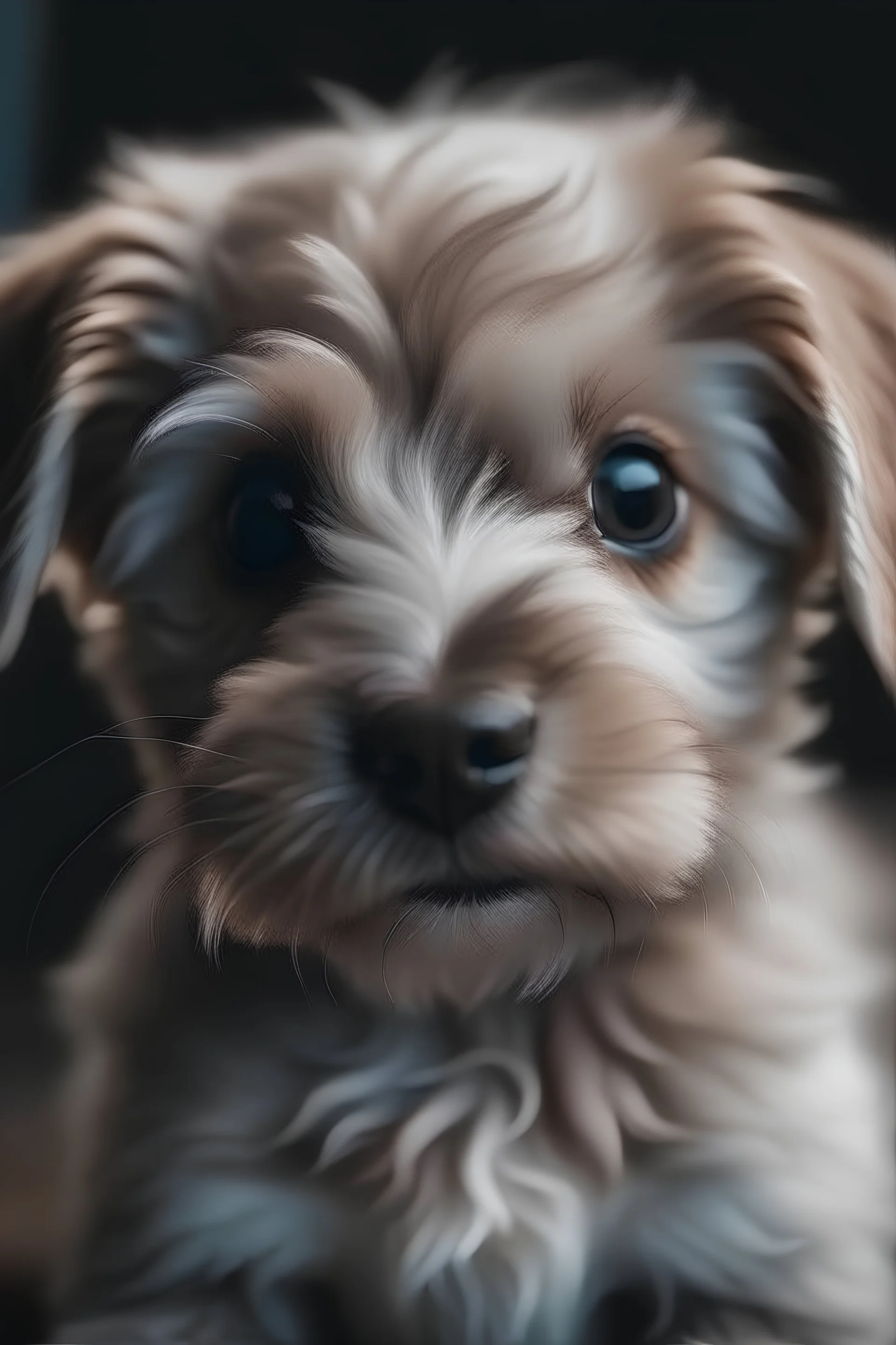 A portrait of A cute puppy