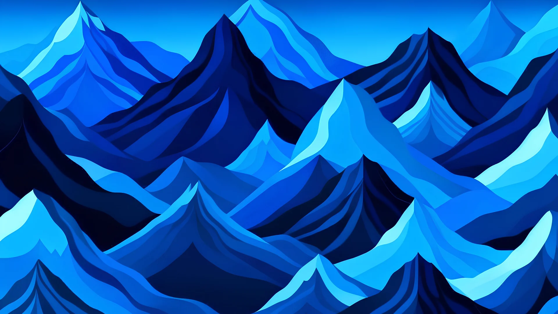 Blue vectored mountains