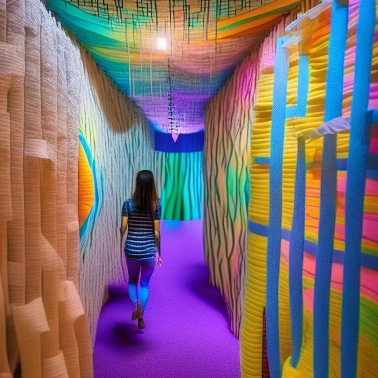 Create a tunnel-like structure within the labyrinth using hanging textiles. Use fabrics with contrasting colors and textures to represent different stages of your journey. As visitors walk through the tunnel, they can physically feel and see the transformative journey unfold around them.