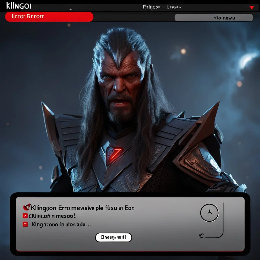 Klingon error message