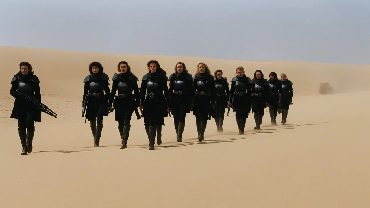 [Dune (1984)] heavily armed female elf army on the march